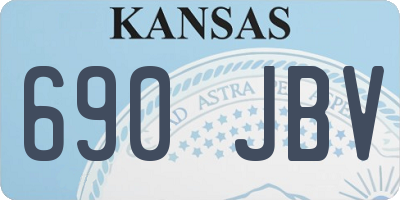 KS license plate 690JBV