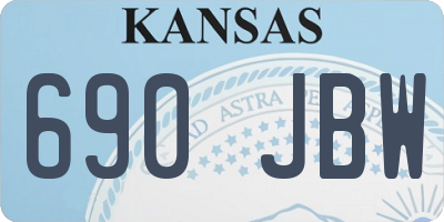 KS license plate 690JBW
