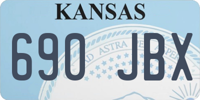 KS license plate 690JBX
