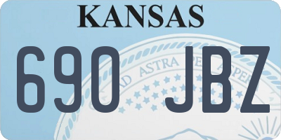 KS license plate 690JBZ