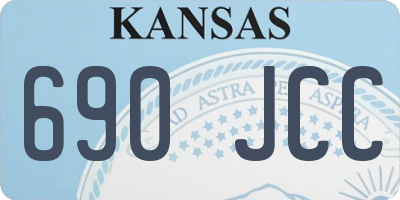 KS license plate 690JCC