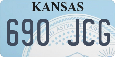KS license plate 690JCG