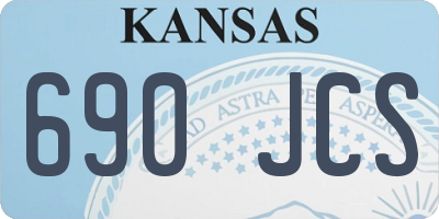 KS license plate 690JCS