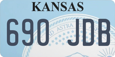KS license plate 690JDB
