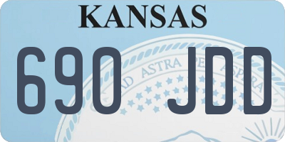 KS license plate 690JDD