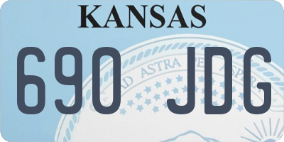 KS license plate 690JDG