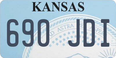 KS license plate 690JDI