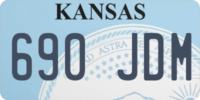 KS license plate 690JDM