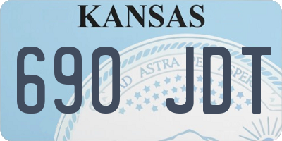 KS license plate 690JDT