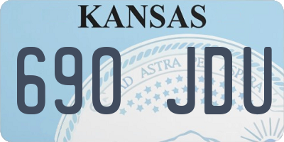 KS license plate 690JDU