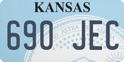 KS license plate 690JEC
