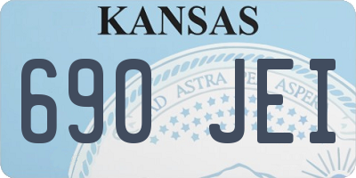 KS license plate 690JEI