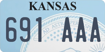 KS license plate 691AAA