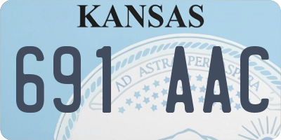 KS license plate 691AAC