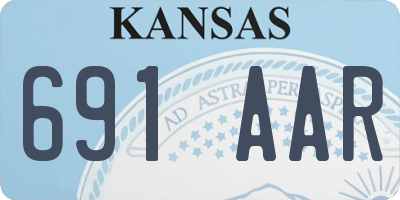 KS license plate 691AAR