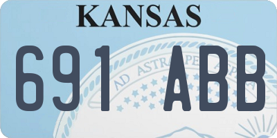 KS license plate 691ABB