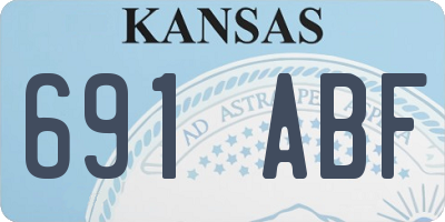 KS license plate 691ABF