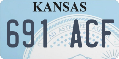 KS license plate 691ACF