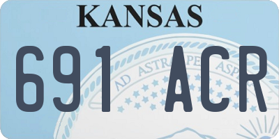 KS license plate 691ACR