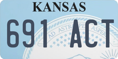 KS license plate 691ACT