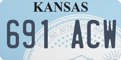 KS license plate 691ACW