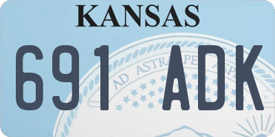 KS license plate 691ADK
