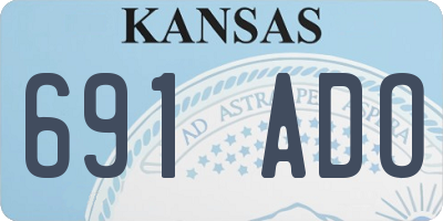 KS license plate 691ADO