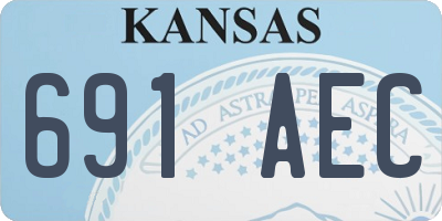 KS license plate 691AEC