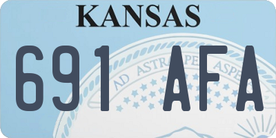 KS license plate 691AFA
