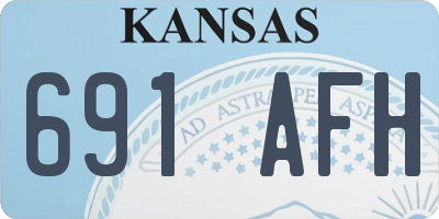 KS license plate 691AFH