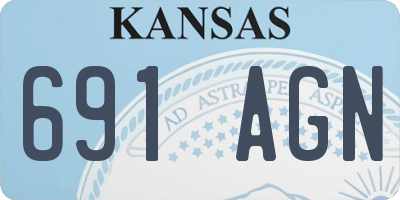 KS license plate 691AGN