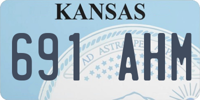 KS license plate 691AHM