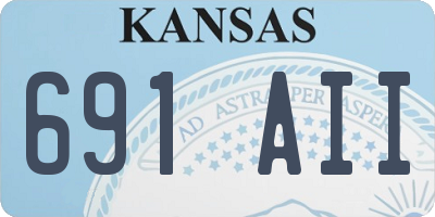 KS license plate 691AII