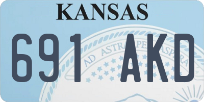 KS license plate 691AKD
