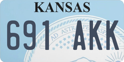 KS license plate 691AKK