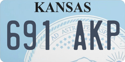 KS license plate 691AKP