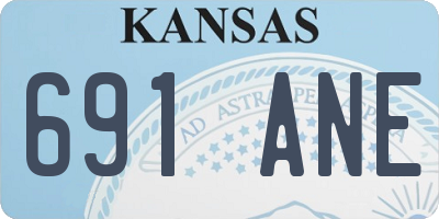 KS license plate 691ANE