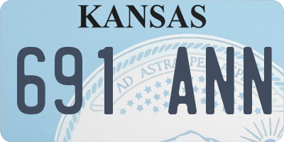 KS license plate 691ANN