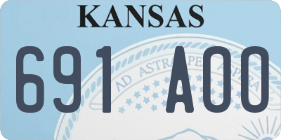 KS license plate 691AOO