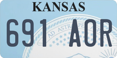 KS license plate 691AOR
