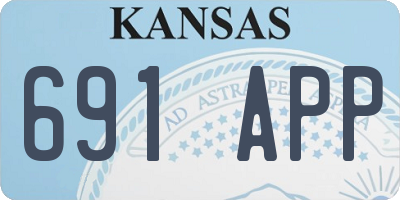 KS license plate 691APP