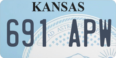 KS license plate 691APW