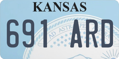 KS license plate 691ARD