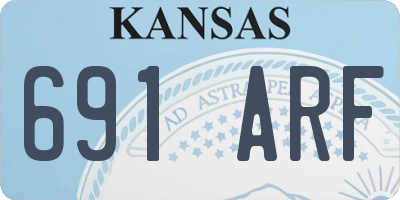 KS license plate 691ARF