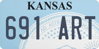 KS license plate 691ART