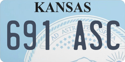 KS license plate 691ASC