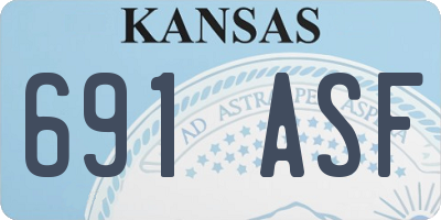 KS license plate 691ASF