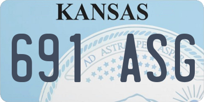 KS license plate 691ASG
