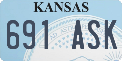 KS license plate 691ASK