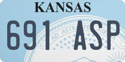 KS license plate 691ASP